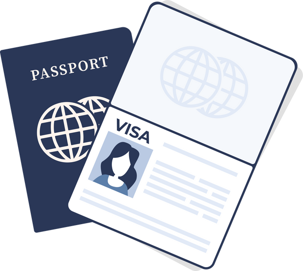 Passport with Visa Flat Icon